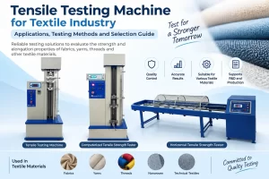 Read more about the article Tensile Testing Machine for Textile Industry: Applications, Testing Methods and Selection Guide